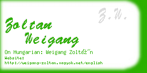 zoltan weigang business card